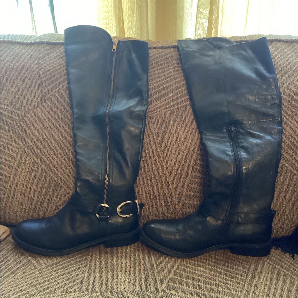 Steve Madden Skippur Over-the Knee Leather Boots New